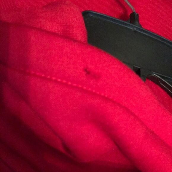 Red Cowl Neck Sweatshirt Tunic - Size Medium - Picture 7 of 8